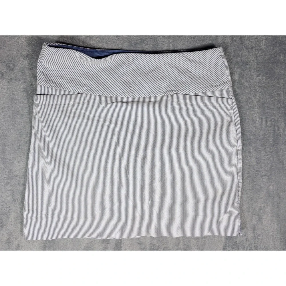 S C & Co Sportswear Women Blue White Pinstripe Athletic Golf Tennis Skort Medium